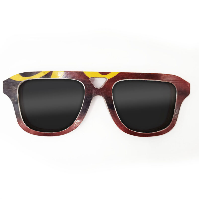 Aviator Style Recycled Wooden Snowboard Glasses