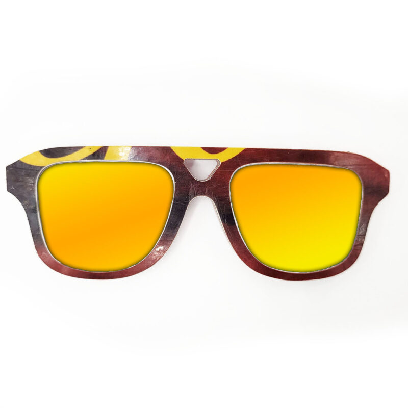 Aviator Style Recycled Wooden Snowboard Glasses