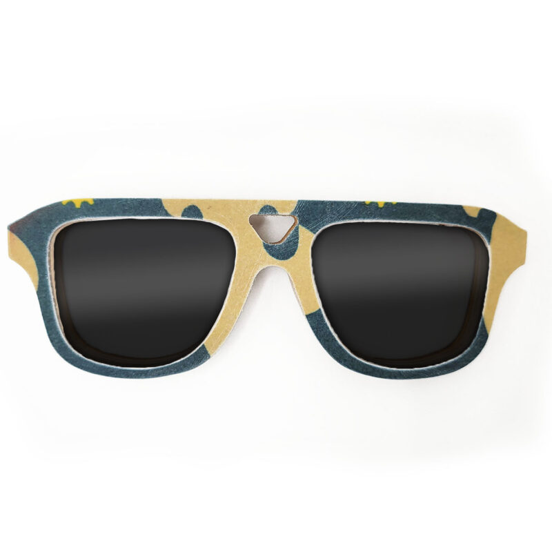 Aviator Style Recycled Wooden Snowboard Glasses