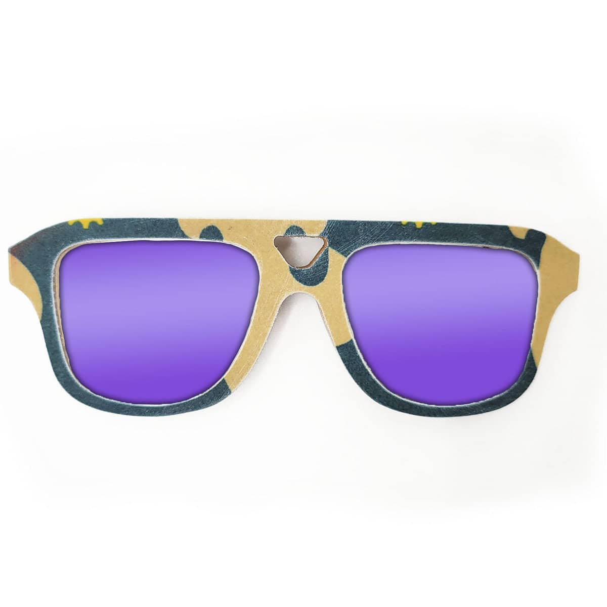 Aviator Style Recycled Wooden Snowboard Glasses - Image 3