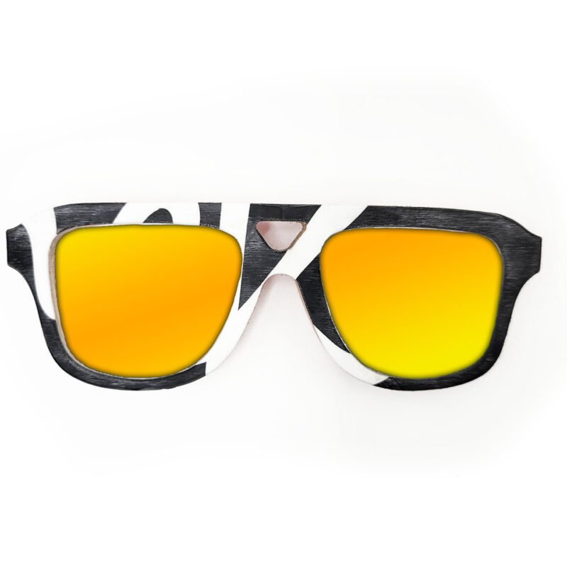 Aviator Style Recycled Wooden Snowboard Glasses