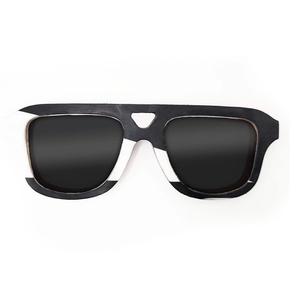 Aviator Style Recycled Wooden Snowboard Glasses - Image 1