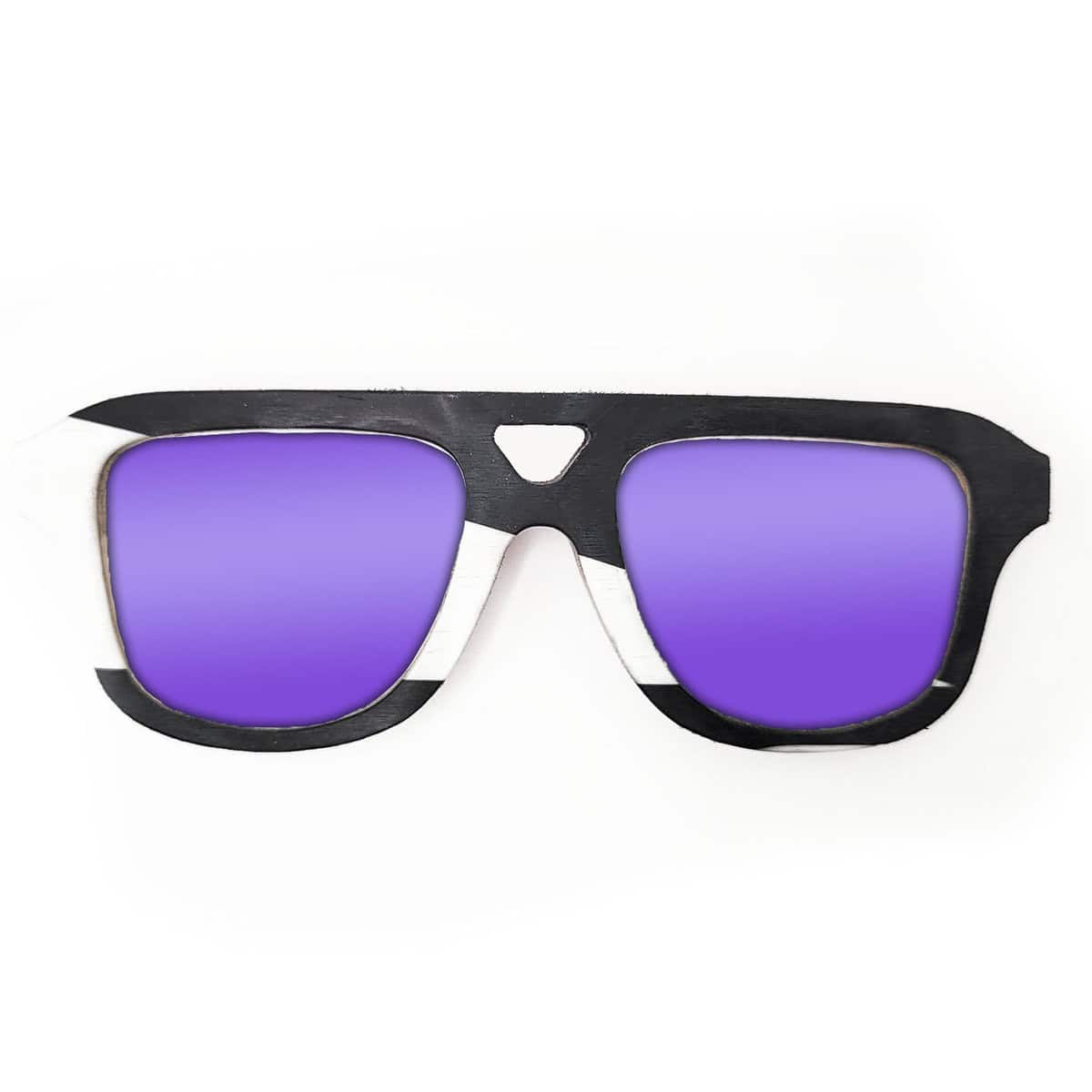 Aviator Style Recycled Wooden Snowboard Glasses - Image 2