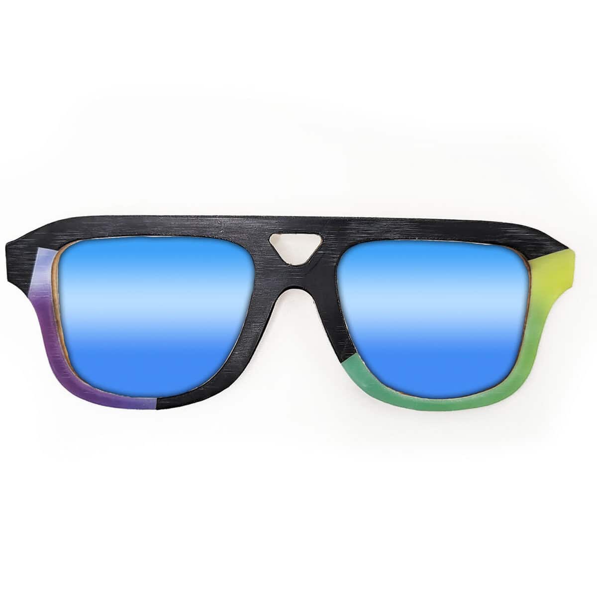 Aviator Style Recycled Wooden Snowboard Glasses - Image 4