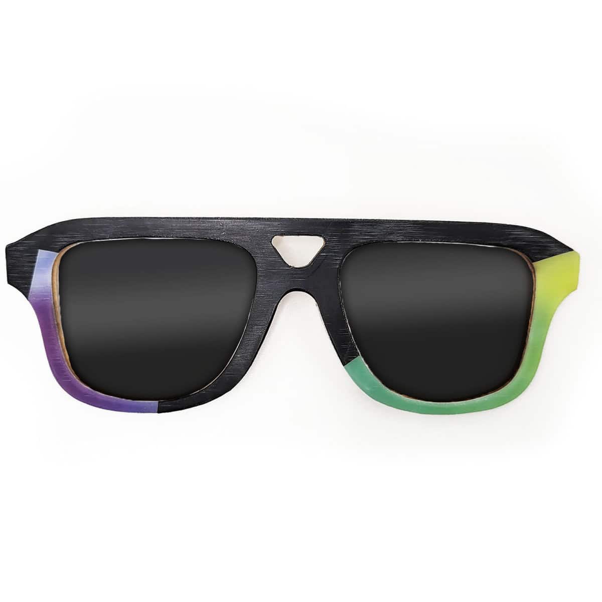 Aviator Style Recycled Wooden Snowboard Glasses - Image 1