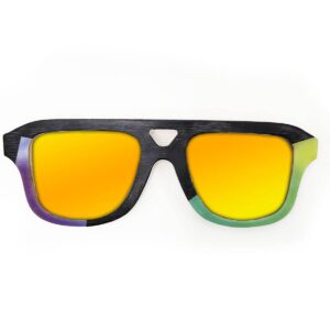 Aviator Style Recycled Wooden Snowboard Glasses - Image 5