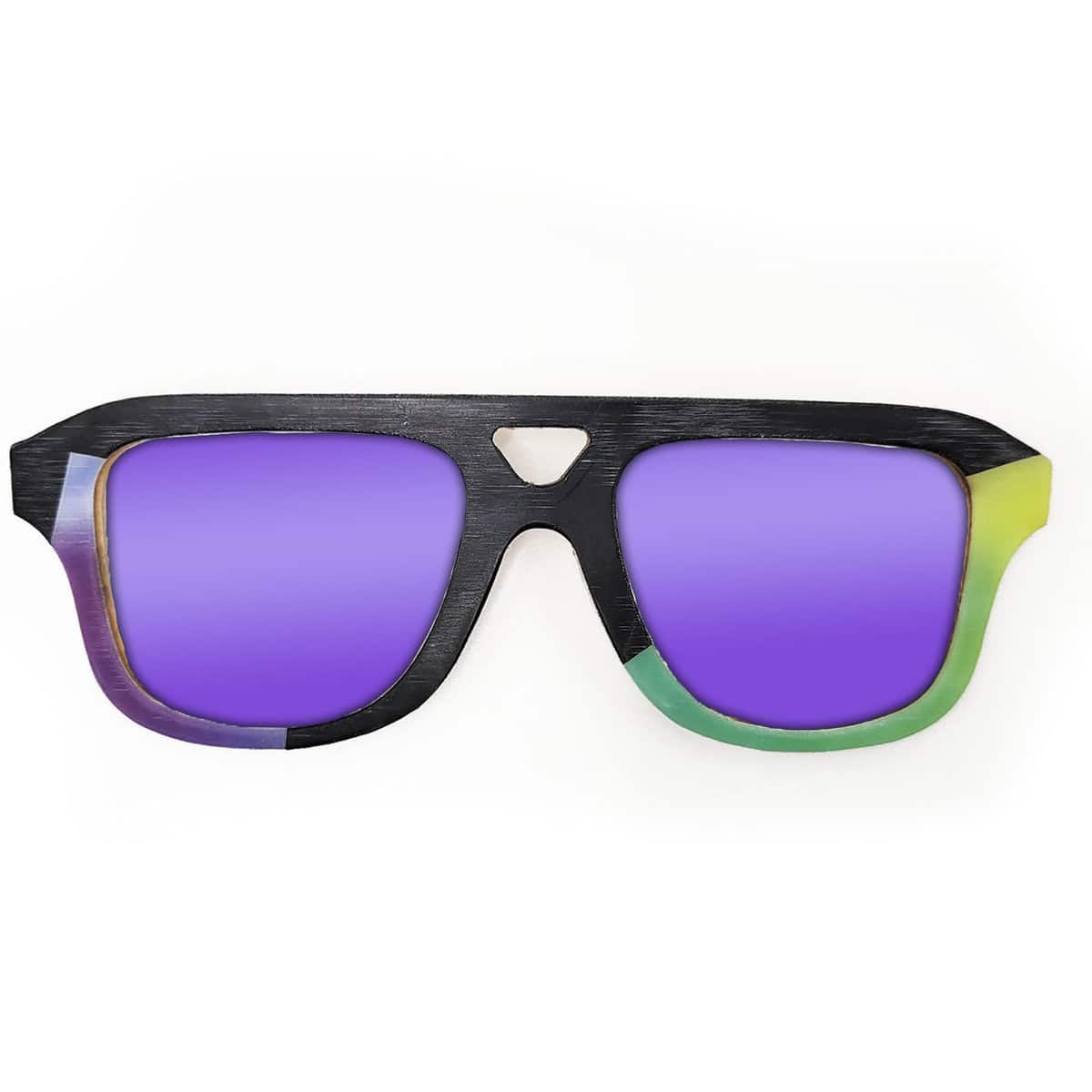 Aviator Style Recycled Wooden Snowboard Glasses - Image 3