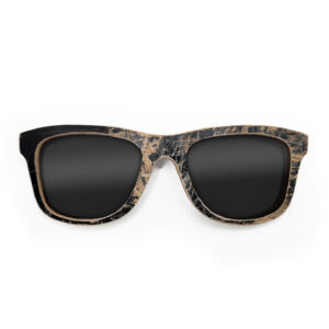 Wayfarer Style Recycled Wooden Skateboard Glasses