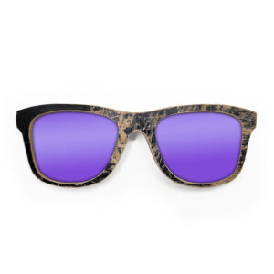 Wayfarer Style Recycled Wooden Skateboard Glasses