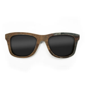 Wayfarer Style Recycled Wooden Skateboard Glasses