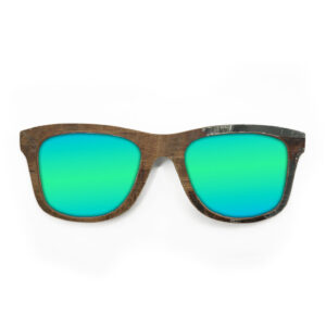 Wayfarer Style Recycled Wooden Skateboard Glasses