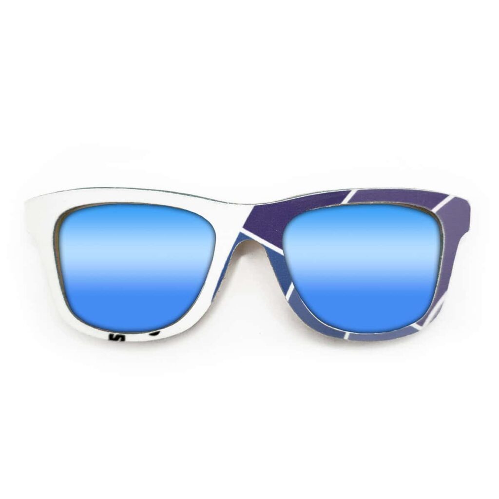 Wayfarer Style Recycled Wooden Snowboard Glasses (Large)