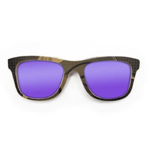 Wayfarer Style Recycled Wooden Snowboard Glasses (Large)