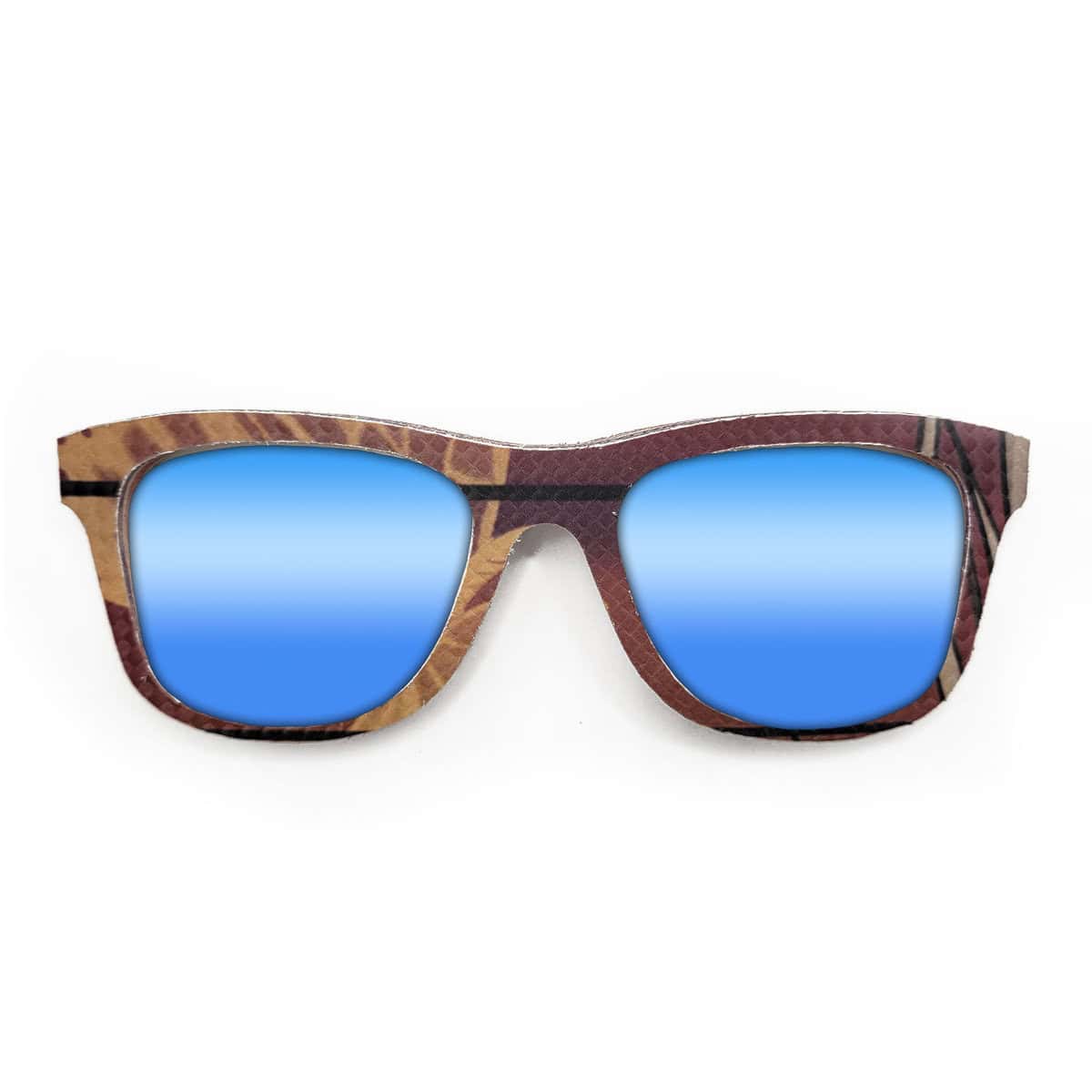 Wayfarer Style Recycled Wooden Snowboard Glasses (Large) - Image 4