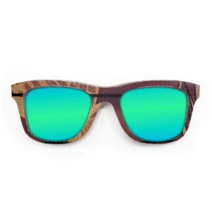 Wayfarer Style Recycled Wooden Snowboard Glasses (Large) - Image 3