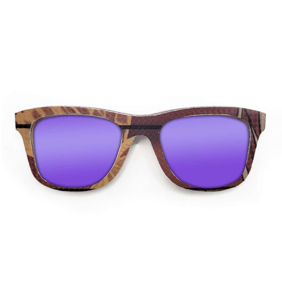 Wayfarer Style Recycled Wooden Snowboard Glasses (Large) - Image 2