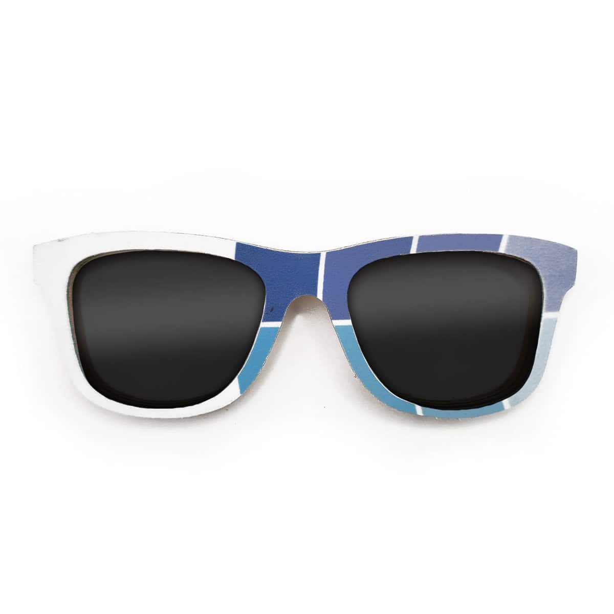 Wayfarer Style Recycled Wooden Snowboard Glasses (Large) - Image 1