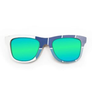 Wayfarer Style Recycled Wooden Snowboard Glasses (Large) - Image 3