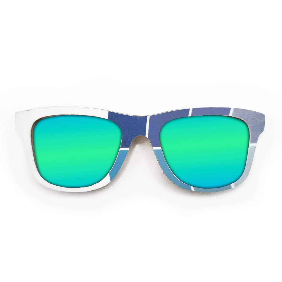 Wayfarer Style Recycled Wooden Snowboard Glasses (Large) - Image 3