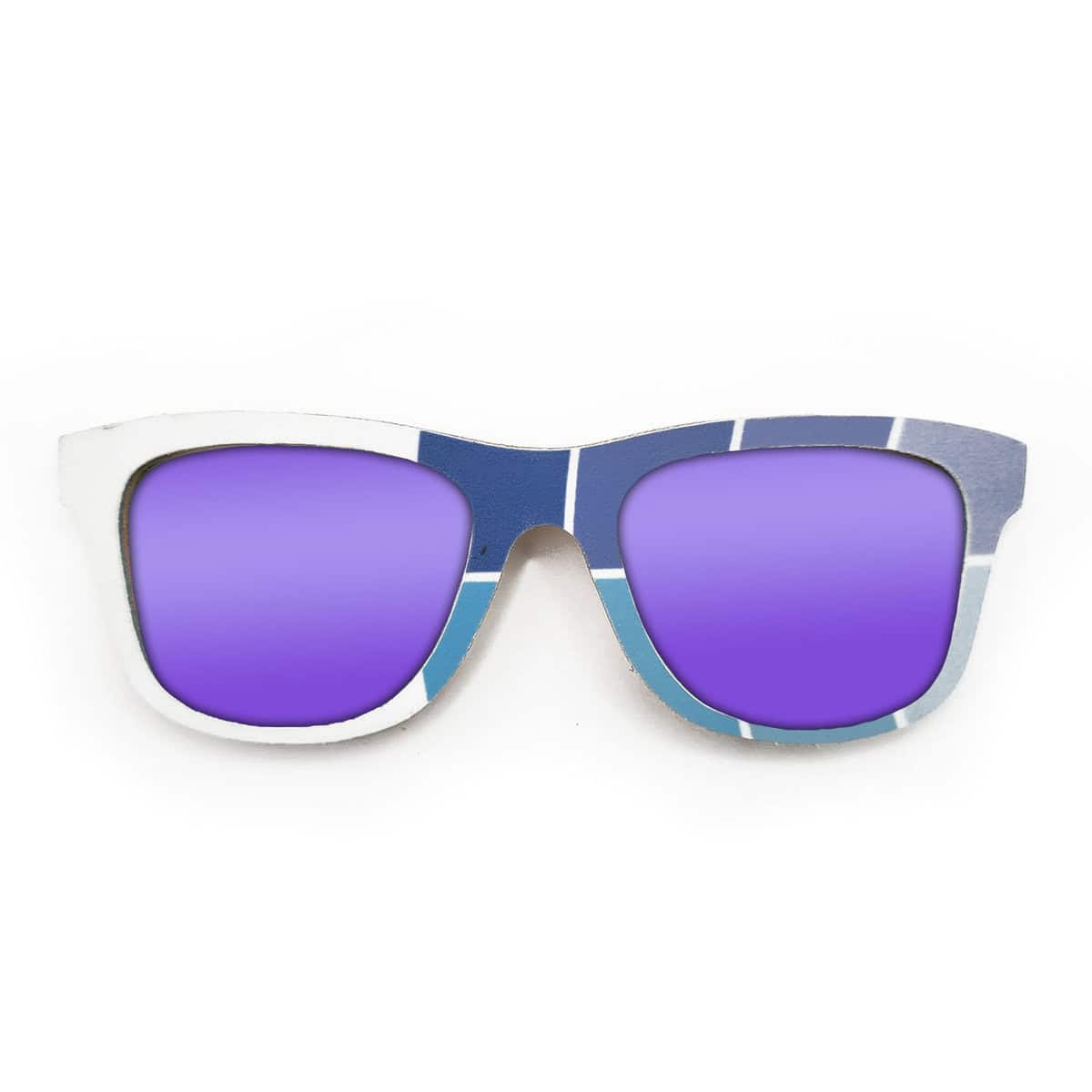 Wayfarer Style Recycled Wooden Snowboard Glasses (Large) - Image 2