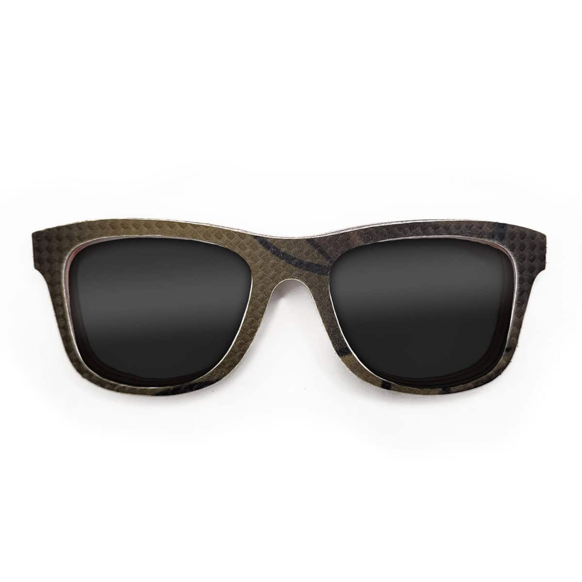 Wayfarer Style Recycled Wooden Snowboard Glasses (Large) - Image 1