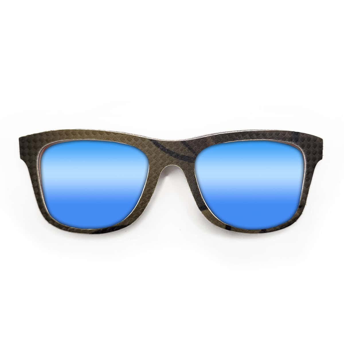 Wayfarer Style Recycled Wooden Snowboard Glasses (Large) - Image 4