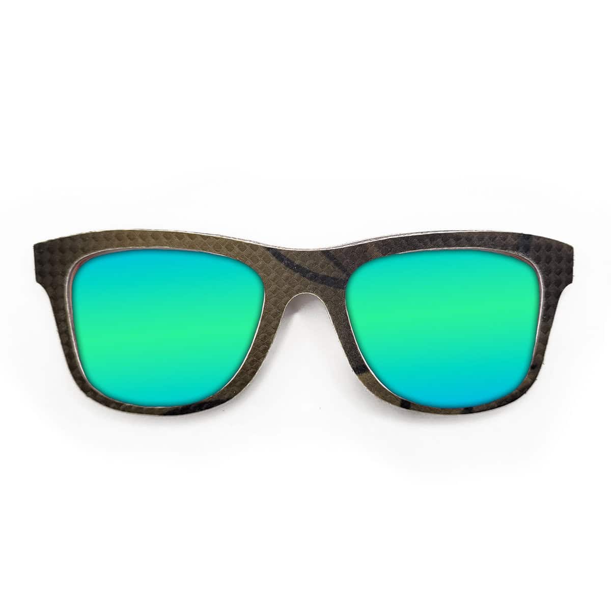 Wayfarer Style Recycled Wooden Snowboard Glasses (Large) - Image 3