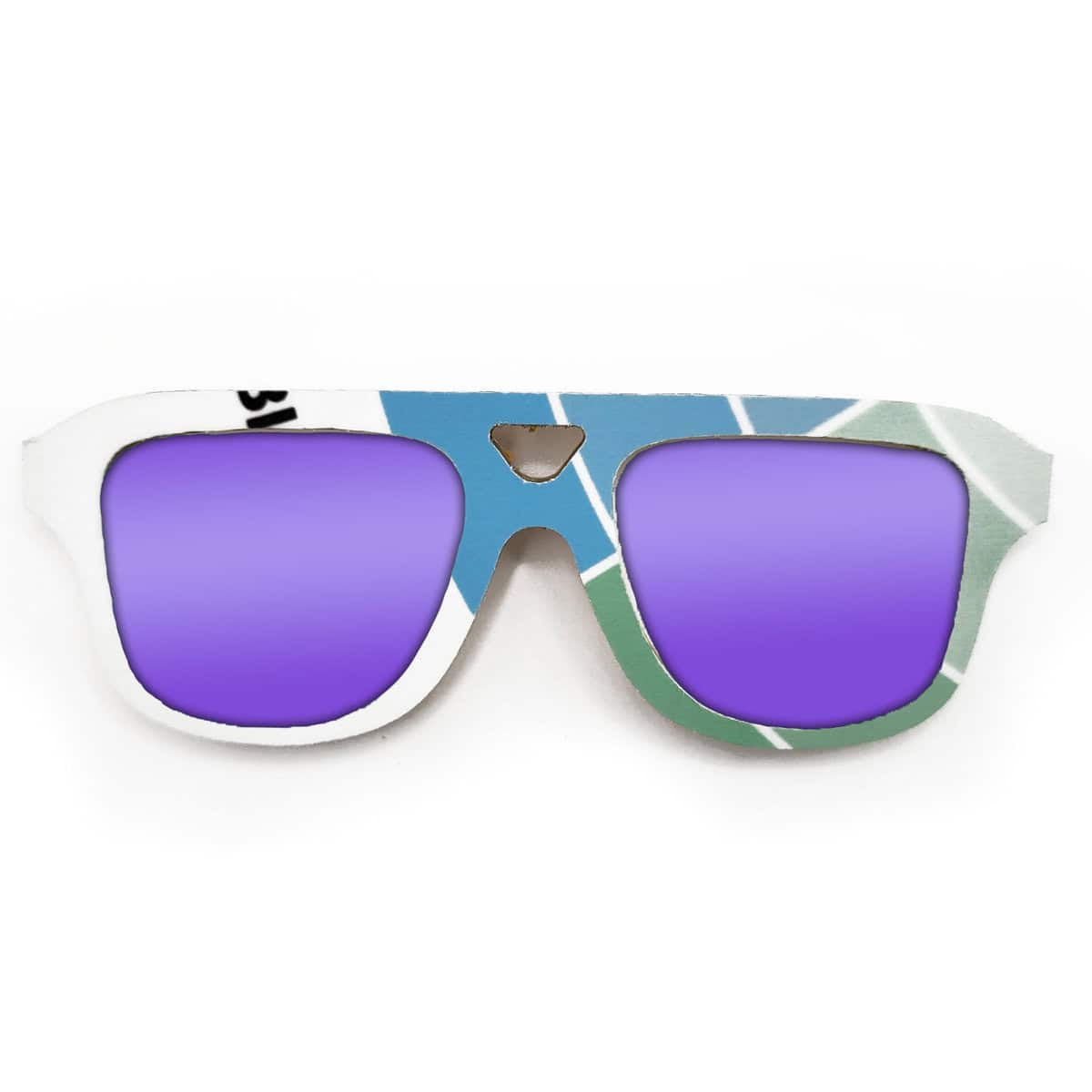 Aviator Style Recycled Wooden Snowboard Glasses - Image 2