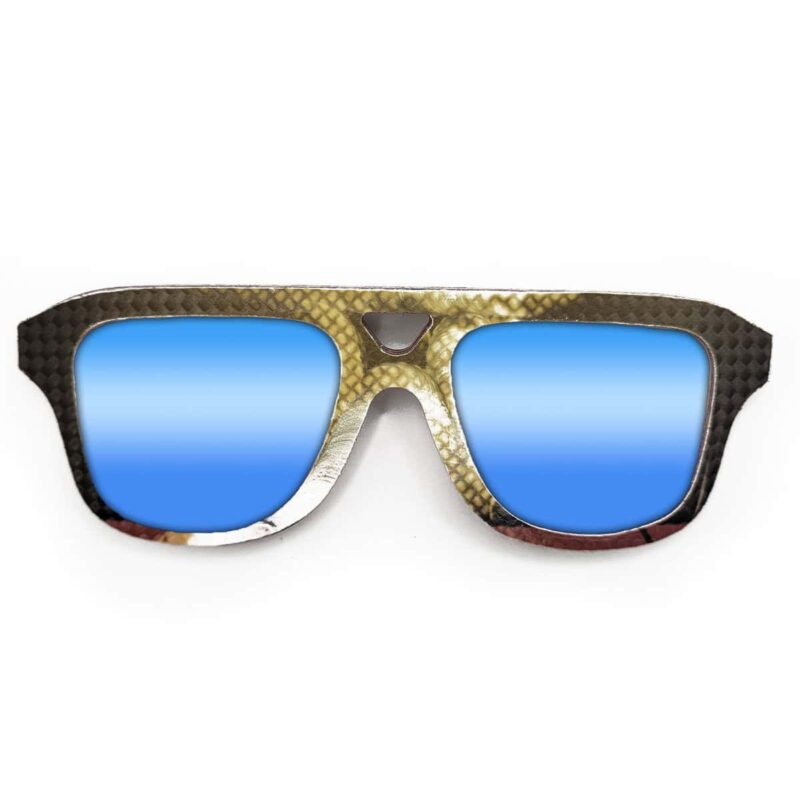 Aviator Style Recycled Wooden Snowboard Glasses