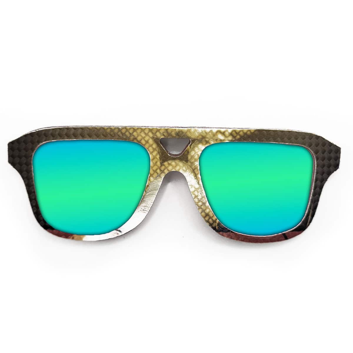 Aviator Style Recycled Wooden Snowboard Glasses - Image 4