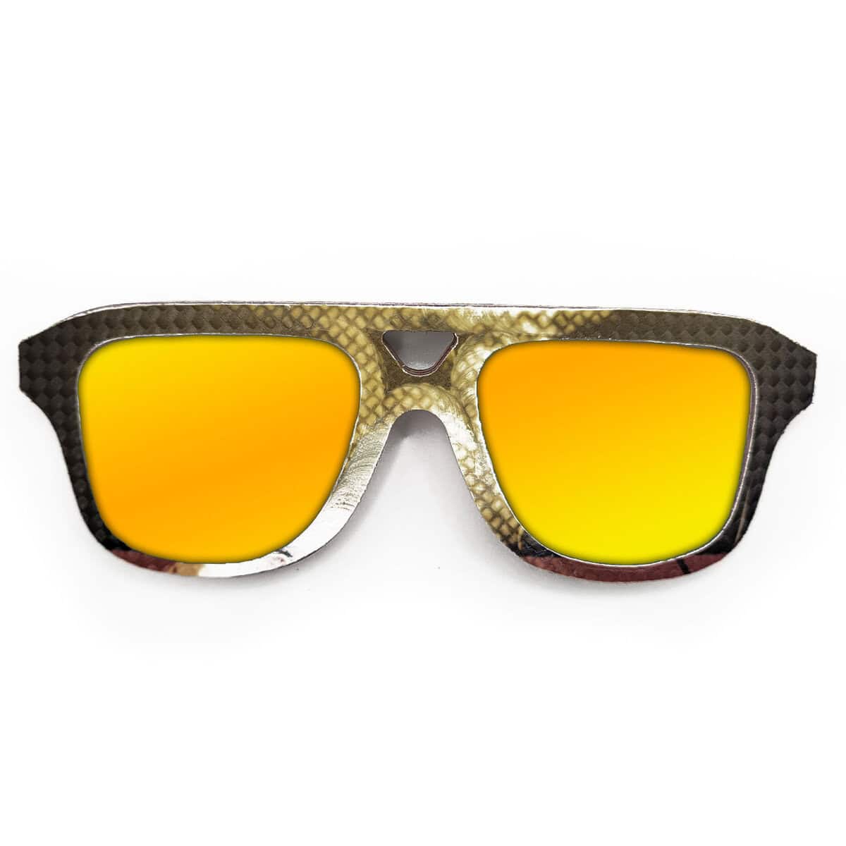 Aviator Style Recycled Wooden Snowboard Glasses - Image 3