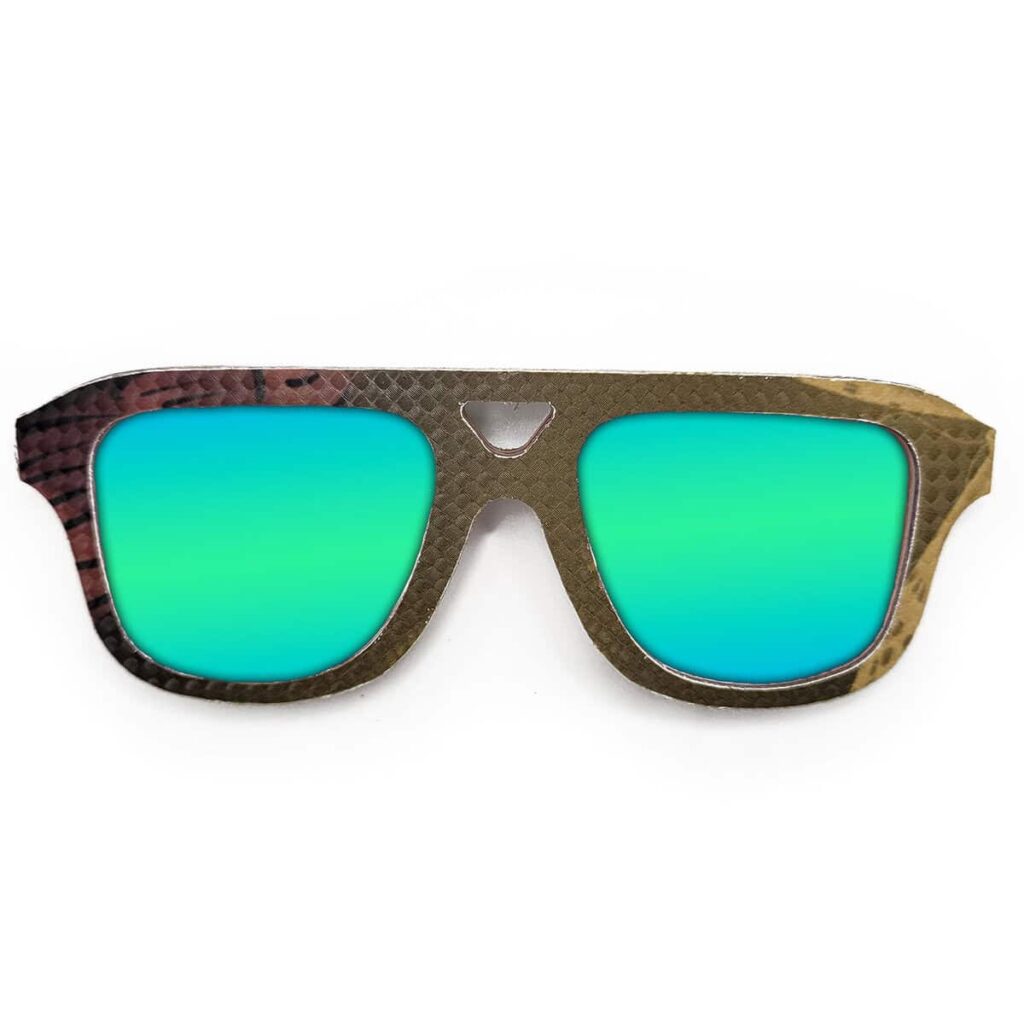 Aviator Style Recycled Wooden Snowboard Glasses