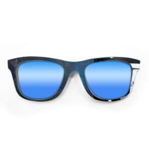Wayfarer Style Recycled Wooden Skateboard Glasses (Large) - Image 4