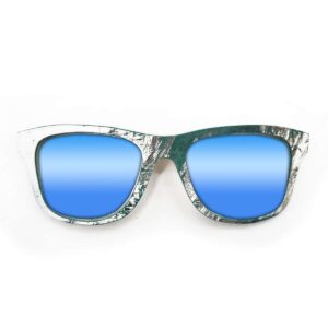 Wayfarer Style Recycled Wooden Skateboard Glasses (Large) - Image 4