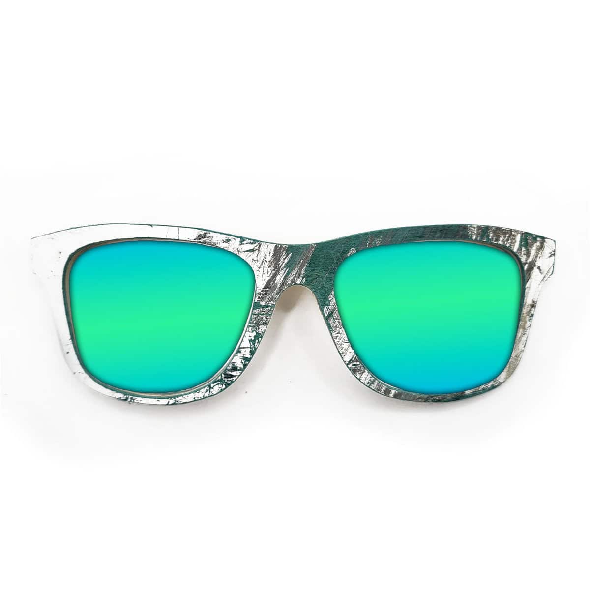 Wayfarer Style Recycled Wooden Skateboard Glasses (Large) - Image 3