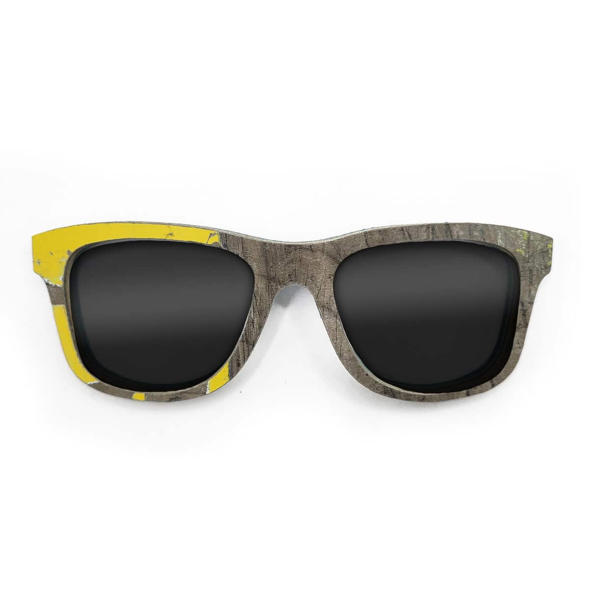 Wayfarer Style Recycled Wooden Skateboard Glasses - Image 1