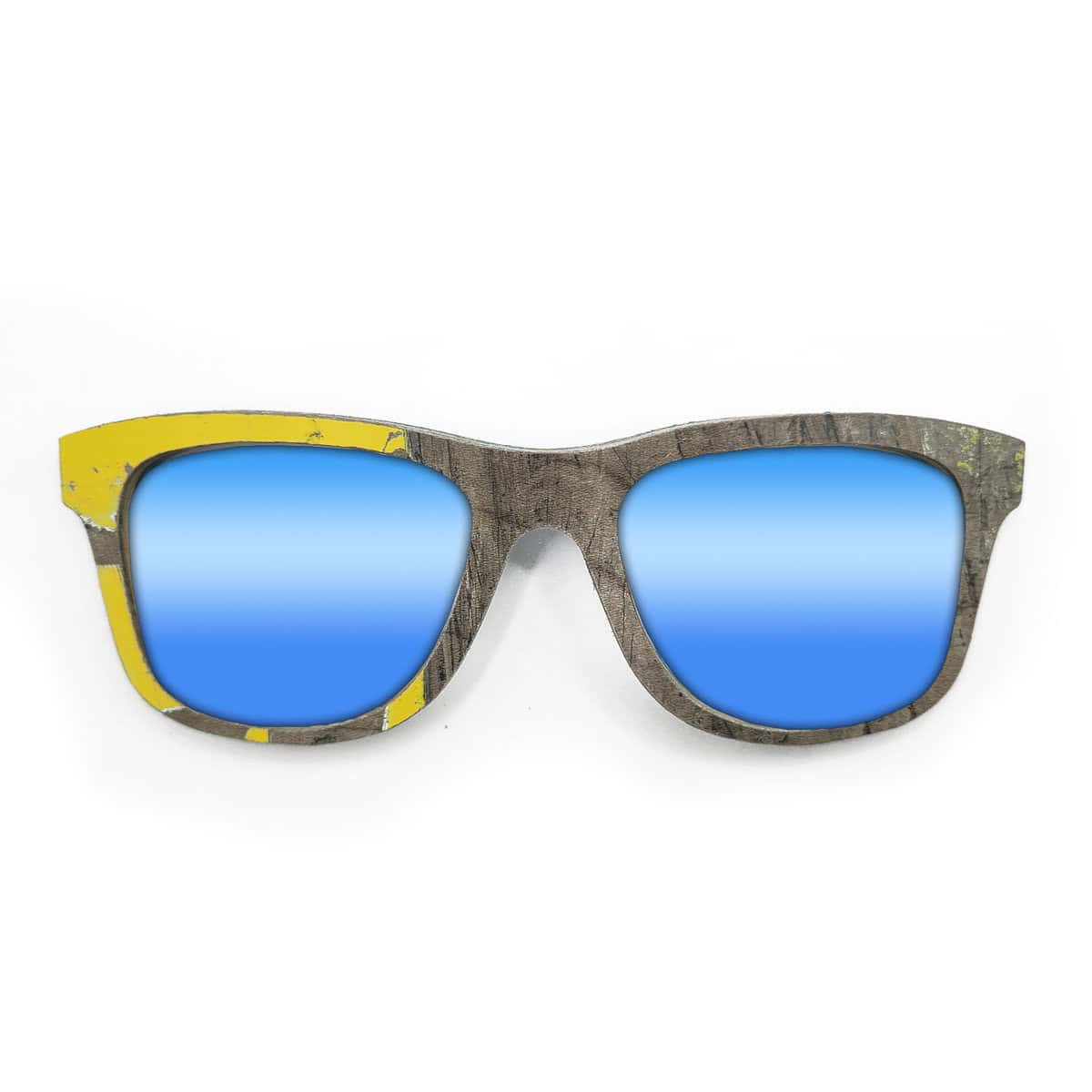 Wayfarer Style Recycled Wooden Skateboard Glasses - Image 4