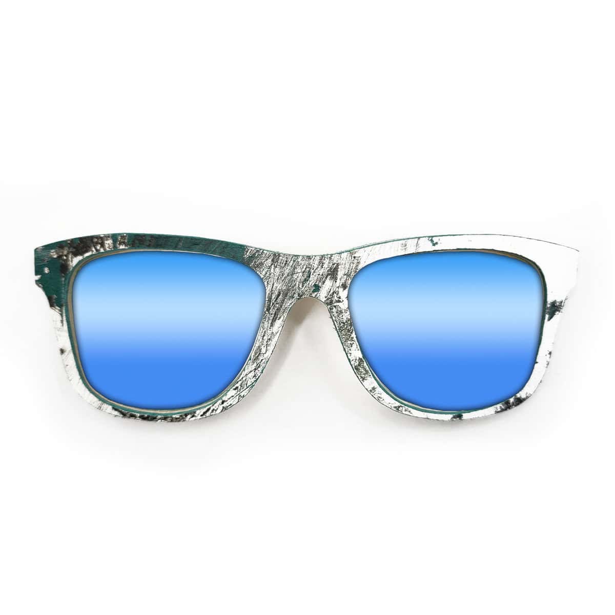 Wayfarer Style Recycled Wooden Skateboard Glasses (Large) - Image 3