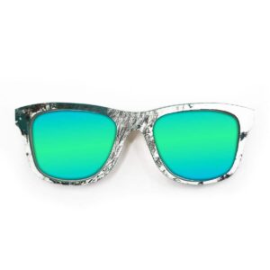 Wayfarer Style Recycled Wooden Skateboard Glasses (Large) - Image 4