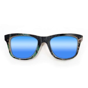 Wayfarer Style Recycled Wooden Skateboard Glasses (Large)