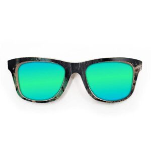 Wayfarer Style Recycled Wooden Skateboard Glasses (Large) - Image 4