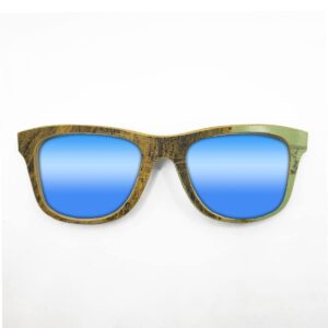 Wayfarer Style Recycled Wooden Skateboard Glasses (Large) - Image 4
