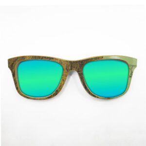 Wayfarer Style Recycled Wooden Skateboard Glasses (Large) - Image 3