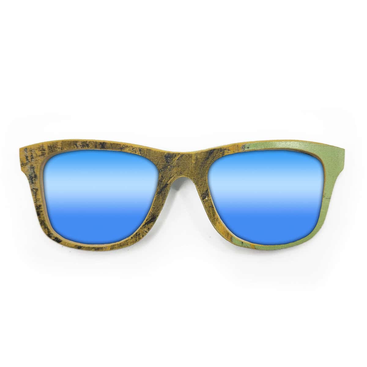 Wayfarer Style Recycled Wooden Skateboard Glasses (Large) - Image 4