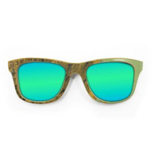 Wayfarer Style Recycled Wooden Skateboard Glasses (Large) - Image 3