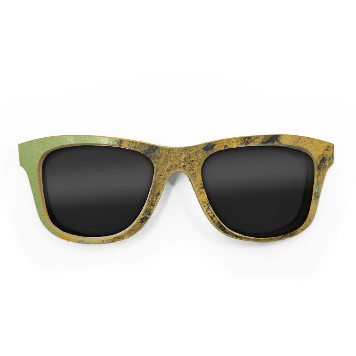 Wayfarer Style Recycled Wooden Skateboard Glasses (Large) - Image 2