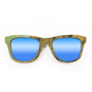 Wayfarer Style Recycled Wooden Skateboard Glasses (Large) - Image 5