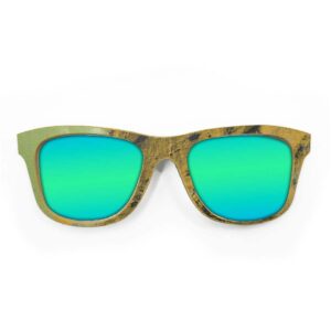 Wayfarer Style Recycled Wooden Skateboard Glasses (Large) - Image 4