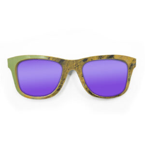 Wayfarer Style Recycled Wooden Skateboard Glasses (Large)