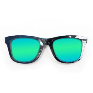 Wayfarer Style Recycled Wooden Skateboard Glasses (Large) - Image 3